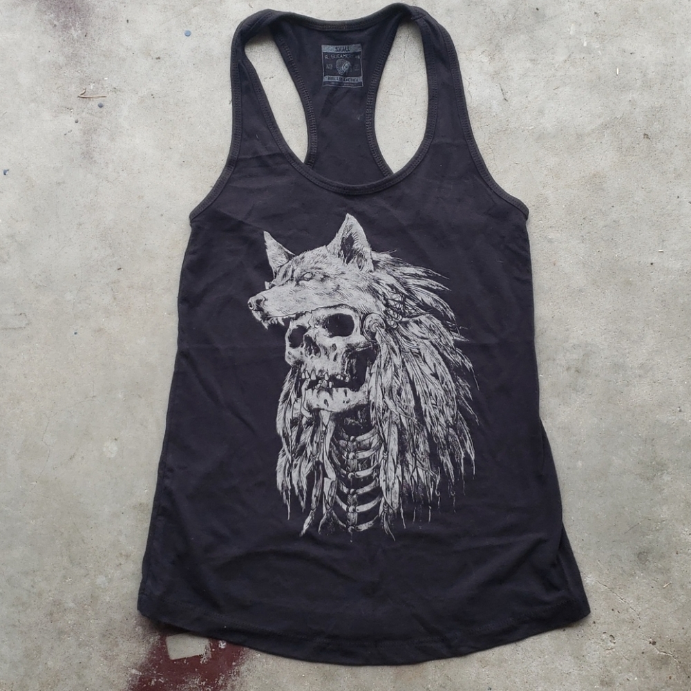 Wolf and Skull Tank Top